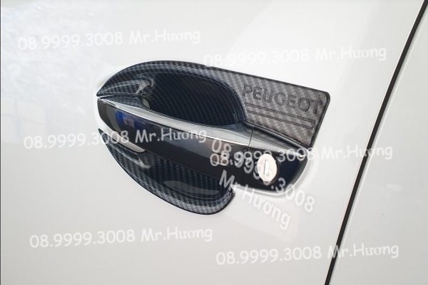 Lót Tay Nắm Cửa Carbon Peugeot (ốp hõm cửa)