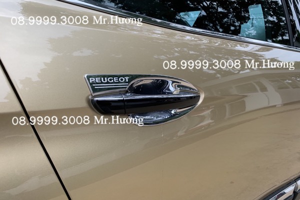 Bộ combo ốp hõm cửa, tay cầm và nắp xăng chống xước crom Peugeot 3008