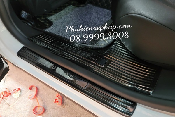 Ốp bậc cửa chống trầy xước titan peugeot 408 new