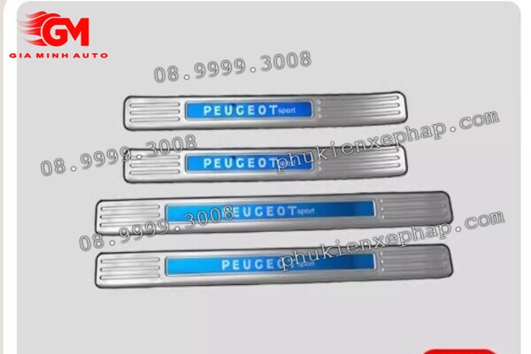 Ốp bậc cửa chống trầy xước inox peugeot 408 new