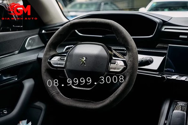 Ốp trang trí nút điều chỉnh vô lăng Peugeot 2008, 5008, 3008