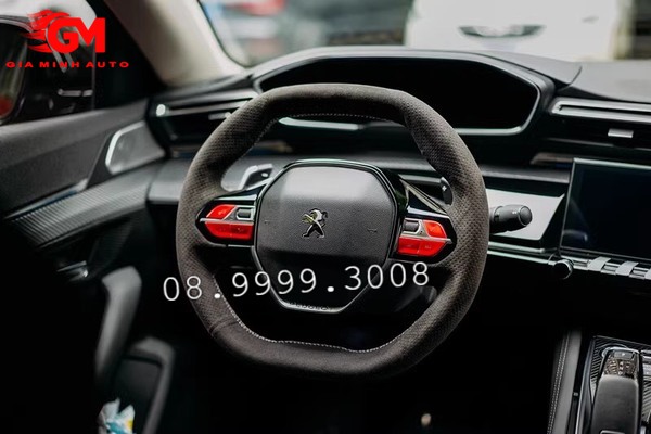 Ốp trang trí nút điều chỉnh vô lăng Peugeot 2008, 5008, 3008