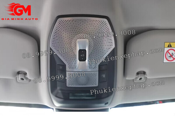 Ốp trang trí đèn trần titan và crom peugeot 408 new