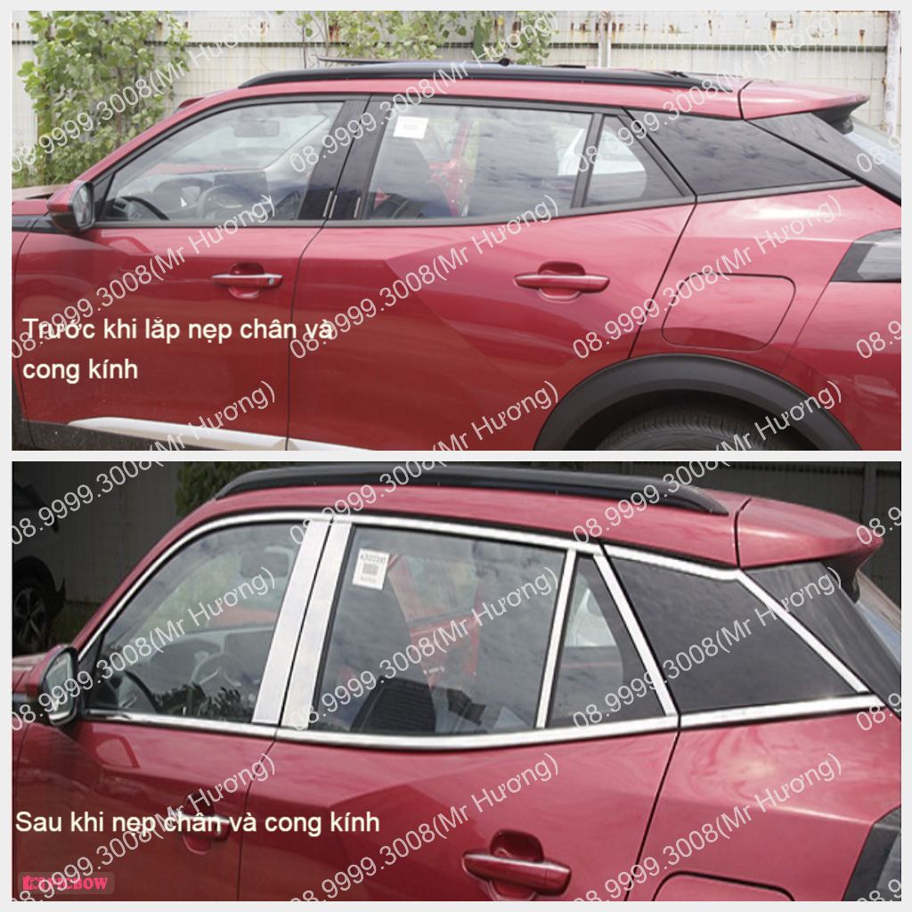 Nẹp chân kính và khung kính xe Peugeot 2008