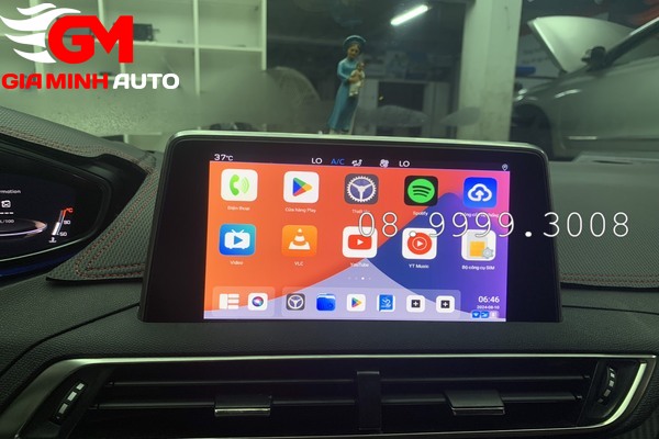 Bộ chuyển đổi androi box cho xe Peugeot bản cao cấp Androi 13